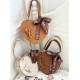 Sheep Puff Chocolate Pattern Heart Shaped Bag(Limited Reservation/3 Colours/Full Payment Without Shipping)
